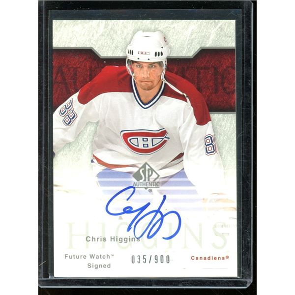 2003-04 SP Authentic #151 Chris Higgins AU RC 35/900