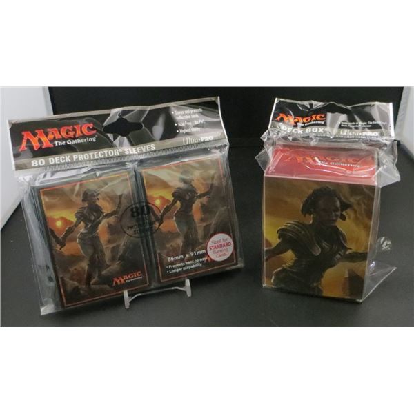 New Ultra Pro Magic The Gathering Samut 80 Card Deck Box and 80 Pack Deck Protector Sleeves