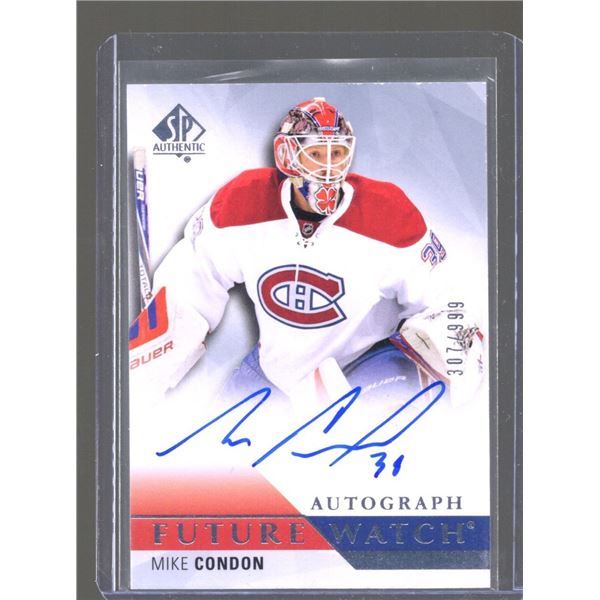 2015-16 SP Authentic #254 Mike Condon Autographed RC 307/999
