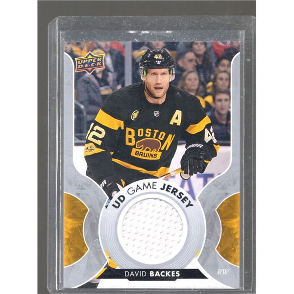 2017-18 Upper Deck Game Jerseys #GJBA David Backes