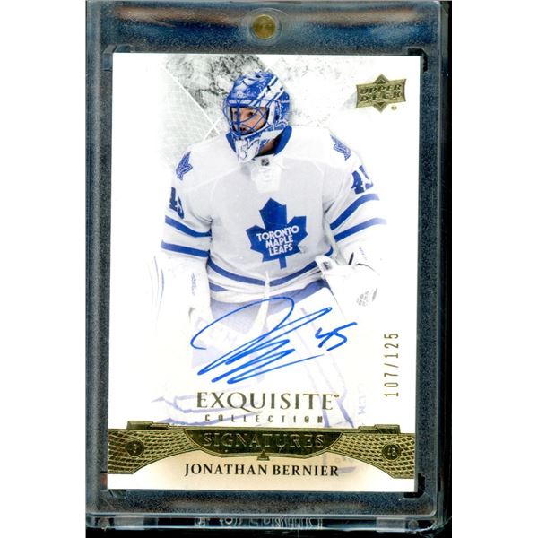 2015-16 Exquisite Collection Signatures #ESJB Jonathan Bernier 107/125