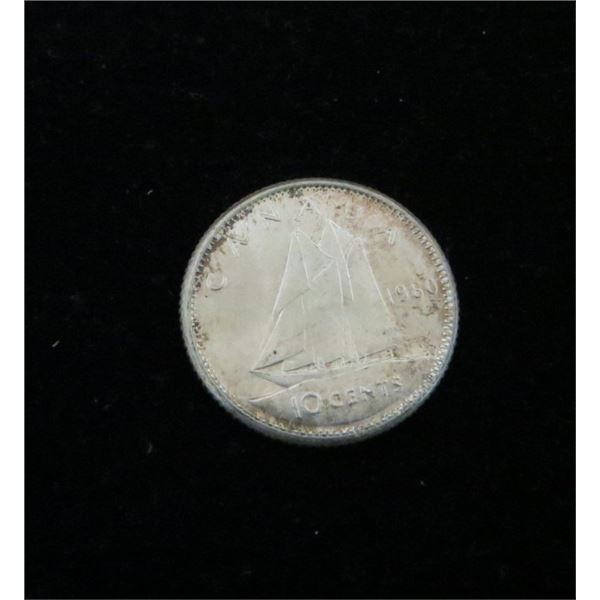 1960 Canadian Silver 10 Cent Coin