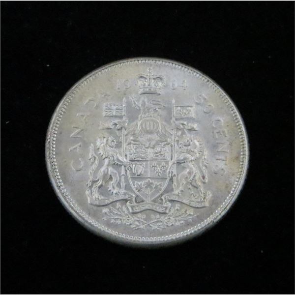 1964 Canadian Silver 50 Cent Coin