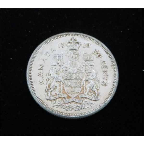 1960 Canadian Silver 50 Cent Coin