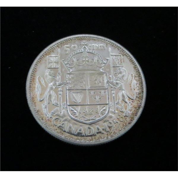 1958 Canadian Silver 50 Cent Coin