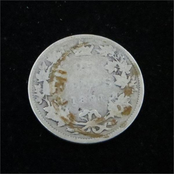 1891 Canadian Silver 25 Cent Coin