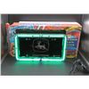 Image 3 : John Deere Neon License Plate Clock With Adapter