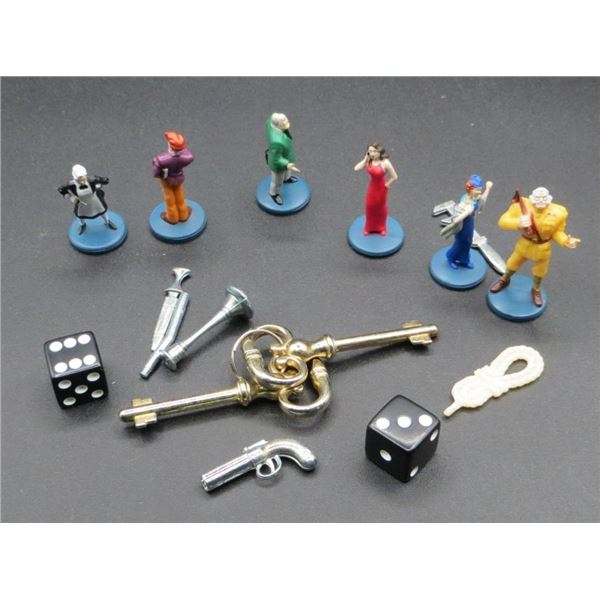 Clue Game Board Pieces Weapons and Characters & Keys