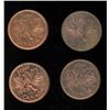 Image 1 : 4x Canadian Pennies 1962