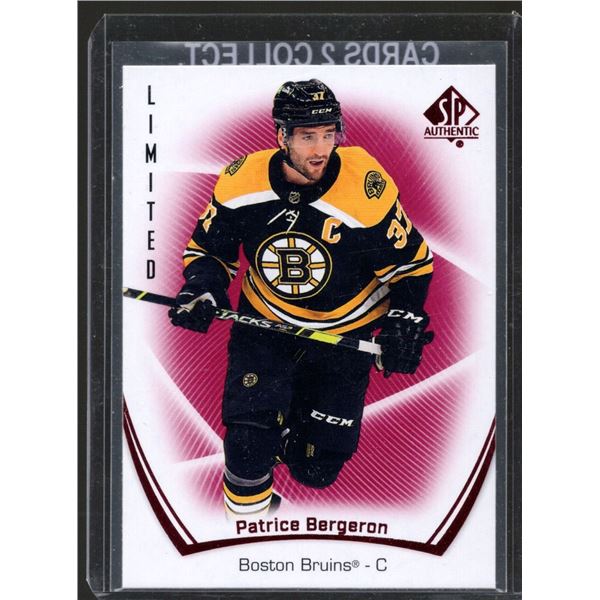 2021-22 SP Authentic Limited Red #92 Patrice Bergeron