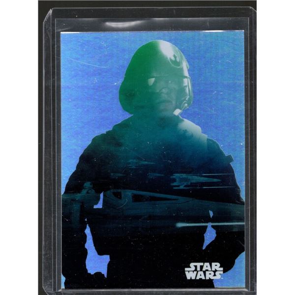 2015 Topps Star Wars Journey to The Force Awakens Silhouette Foil #2 Poe Dameron