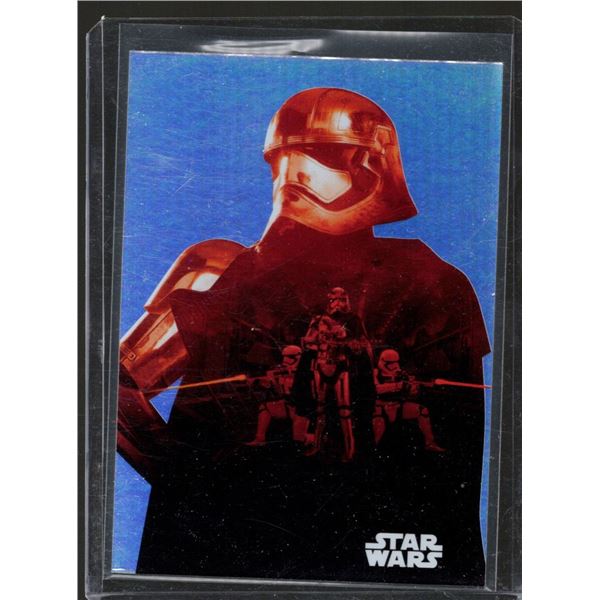 2015 Topps Star Wars Journey to The Force Awakens Silhouette Foil #7 Captain Phasma