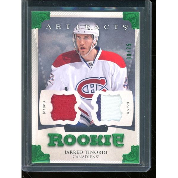 2013-14 Artifacts Jerseys Patch Emerald #170 Jarred Tinordi 8/75