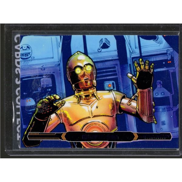 2015 Topps Star Wars Illustrated Empire Strikes Back Purple #72 Threepio's Intrusion