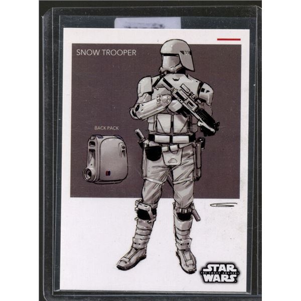 2016 Topps Star Wars The Force Awakens Series Two Concept Art #7 First Order Snowtrooper