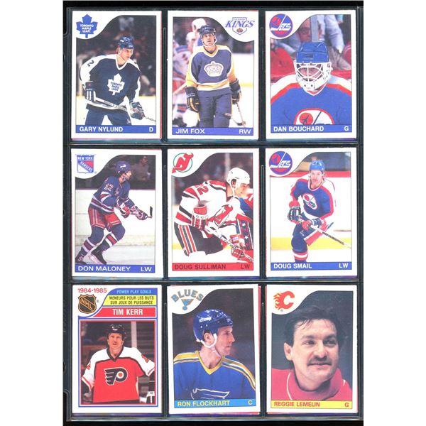 1985-86 OPC O-Pee-Chee Lot Of 18 Vintage Cards Rod Jim Fox, Don Maloney & More