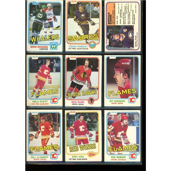 1981-82 OPC/Topps Hockey Lot Of 18 Cards Craig Ramsay, Willi Plett & More