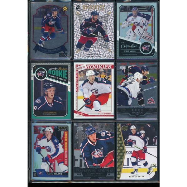 9 NHL Columbus Blue Jackets Rookie & Insert Cards