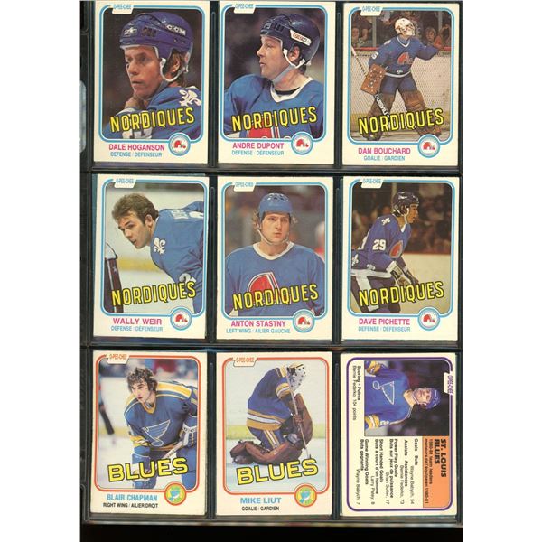 1981-82 OPC Hockey Lot Of 18 Cards Anton Stastny, Mike Luit & More