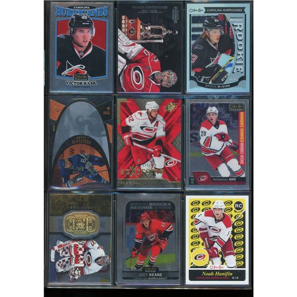 9 NHL Carolina Hurricanes Rookie & Insert Cards