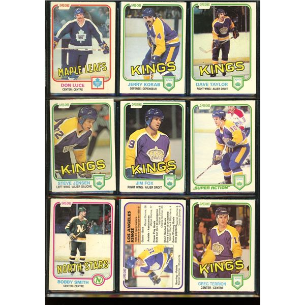 1981-82 OPC/Topps Hockey Lot Of 18 Cards Dave Taylor, Jim Fox & More
