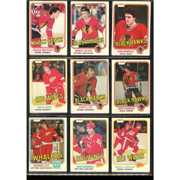 1981-82 OPC Hockey Lot Of 18 Cards Doug Wilson, Darryl Sutter & More