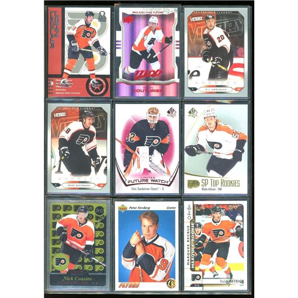 9 NHL Philadelphia Flyers Rookie & Insert Cards