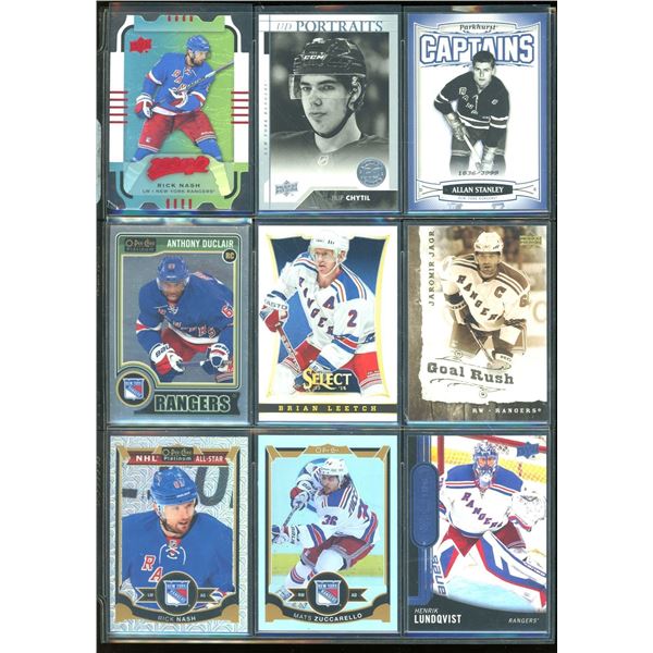 9 NHL New York Rangers Rookie & Insert Cards