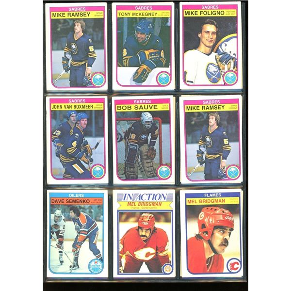 1982-83 OPC O-Pee-Chee Lot Of 18 Vintage Cards Dave Semenko, Mike Foligno & More