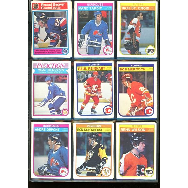 1982-83 OPC O-Pee-Chee Lot Of 18 Vintage Cards Mike Bossy, Real Cloutier & More