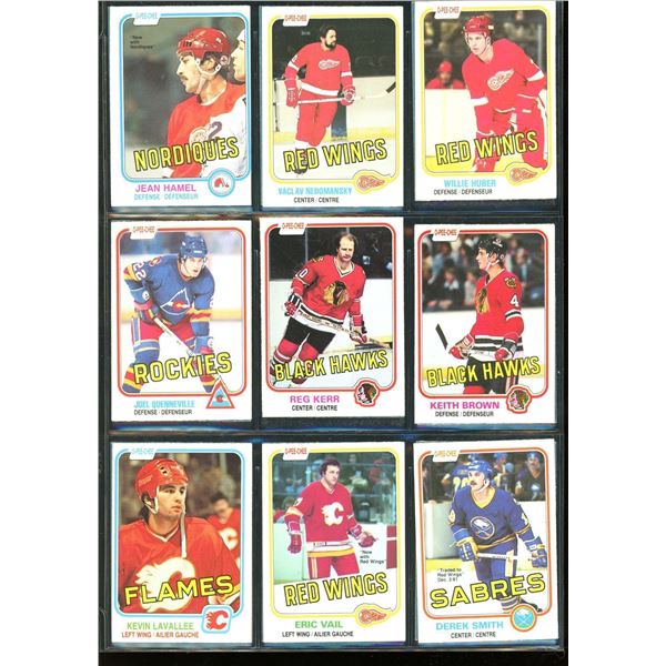 1981-82 OPC O-Pee-Chee Lot Of 18 Vintage Cards Keith Brown, Joel Quenneville & More