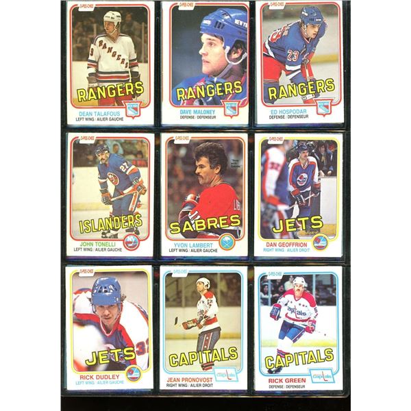 1981-82 OPC O-Pee-Chee Lot Of 18 Vintage Cards John Tonelli, Dave Maloney & More