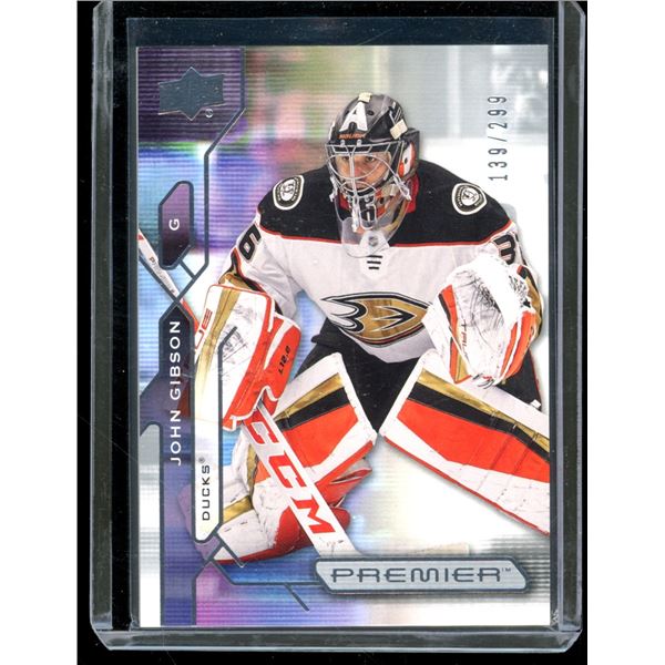 2021-22 Upper Deck Premier #74 John Gibson 139/299