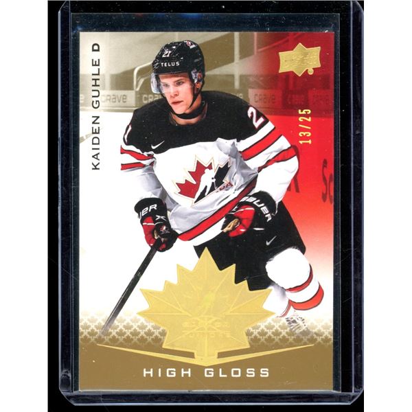 2021-22 Upper Deck Team Canada Juniors High Gloss #89 Kaiden Guhle 13/25