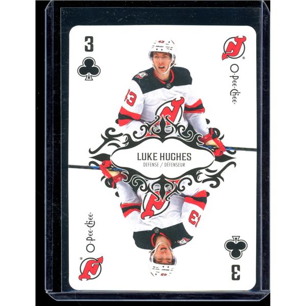 2023-24 O-Pee-Chee Playing Cards #3CLUBS Luke Hughes
