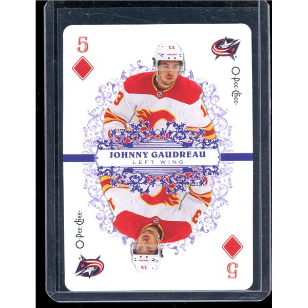 2022-23 O-Pee-Chee Playing Cards #5DIAMONDS Johnny Gaudreau