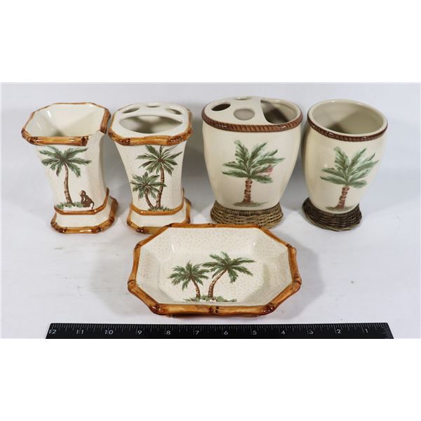 JUNGLE THEME CERAMIC BATHROOM SET