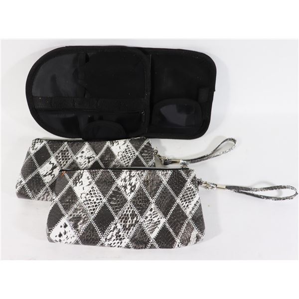 TWO SMALL BAGS SOLD WITH SUN VISOR ORGANIZER