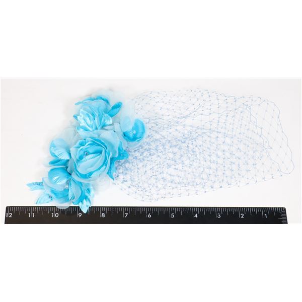 NEW TURQUOISE FASCINATOR FEATHER HAIR COMB
