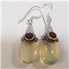 Image 1 : SILVER MOONSTONE GARNET EARRINGS (~WEIGHT 6.06G)