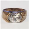 Image 1 : SILVER CUBIC ZIRCONIA RING (~SIZE 8)(~WEIGHT 6.1G)