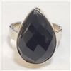 Image 1 : SILVER BLACK ONYX RING (~SIZE 7)(~WEIGHT 6.23G)