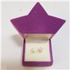 Image 4 : 14K YELLOW GOLD CUBIC ZIRCONIA EARRINGS