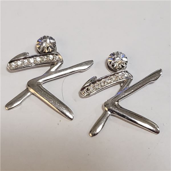 SILVER LOT OF 2 CUBIC ZIRCONIA PENDANT
