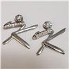 Image 1 : SILVER LOT OF 2 CUBIC ZIRCONIA PENDANT
