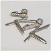 Image 2 : SILVER LOT OF 2 CUBIC ZIRCONIA PENDANT