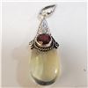 Image 1 : SILVER MOONSTONE GARNET PENDANT