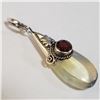 Image 2 : SILVER MOONSTONE GARNET PENDANT