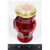 Image 1 : MINI RED VASE JAR OF VINTAGE AMERICAN ONE CENT