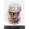 Image 1 : SMALL MASON JAR OF VINTAGE CANADIAN ONE CENT